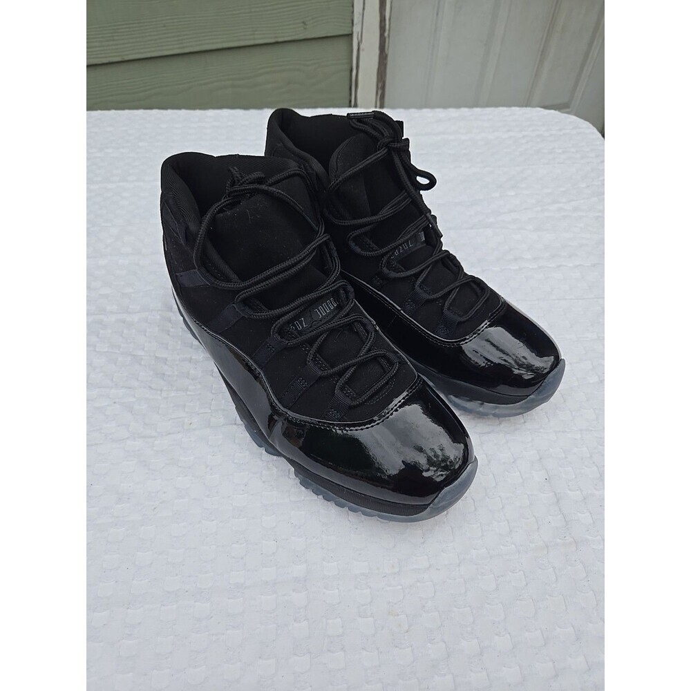Jordan 11 Retro Black on Black Sneakers Patent Suede Size 13 Men  136046-000